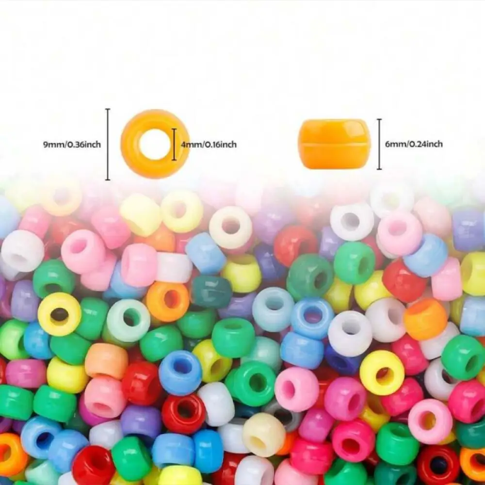 1602pcs Hair Braiding Craft Kit for Hair Braids 600pcs Candy Pony Beads +1000pcs Elastic Bands with 2 Quick Beaders