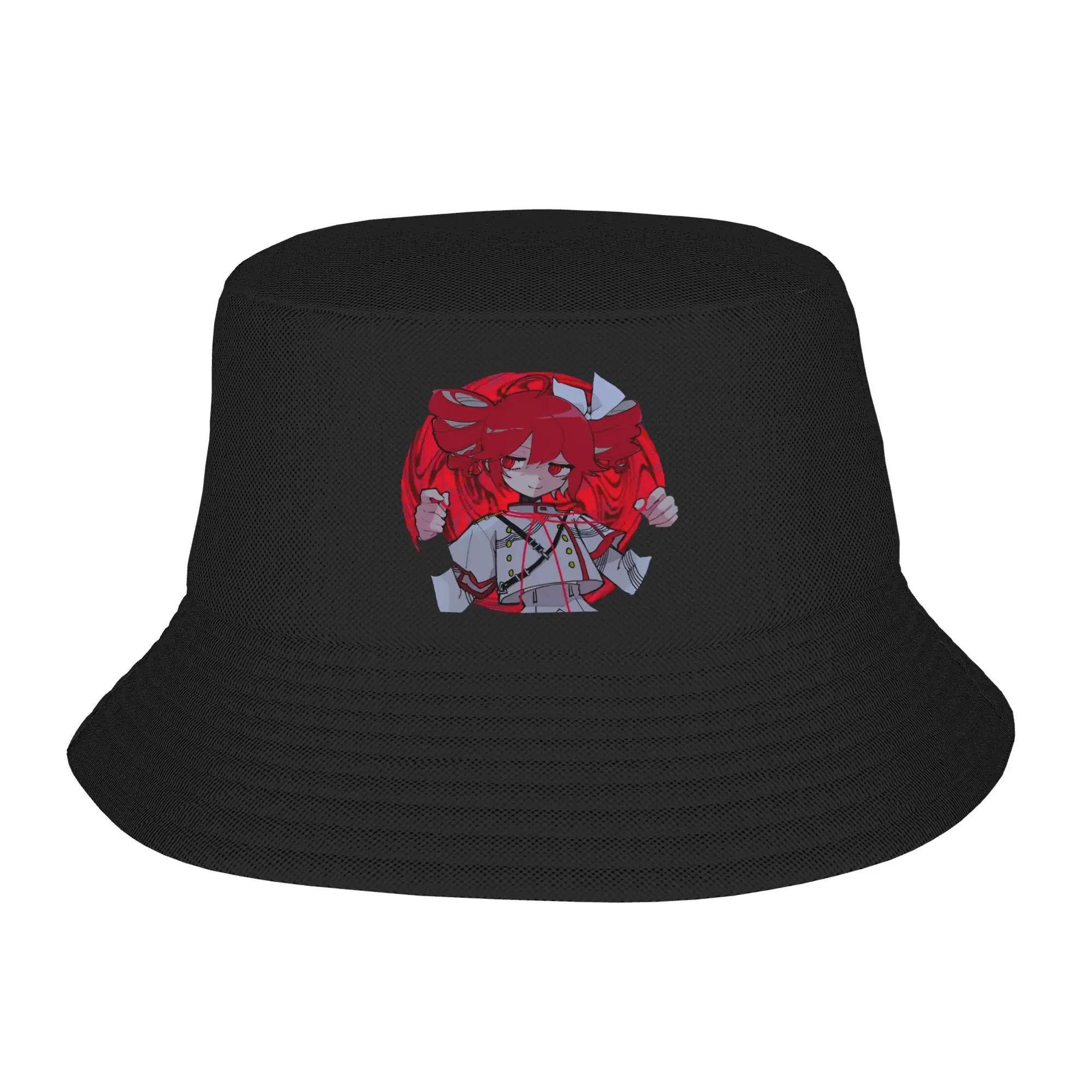 Kasane Teto Anime Bucket Hat Summer Travel Headwear Stuff  Fishing Cap for Women Bob UV Protection