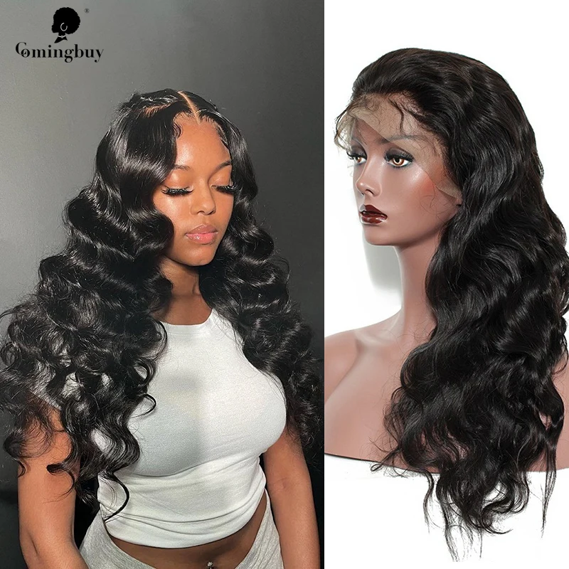 

13x4 Lace Front Wig Body Wave Brazilian Remy Human Hair Pre Plucked Natural Body Wavy Lace Frontal Wig For Black Women Comingbuy