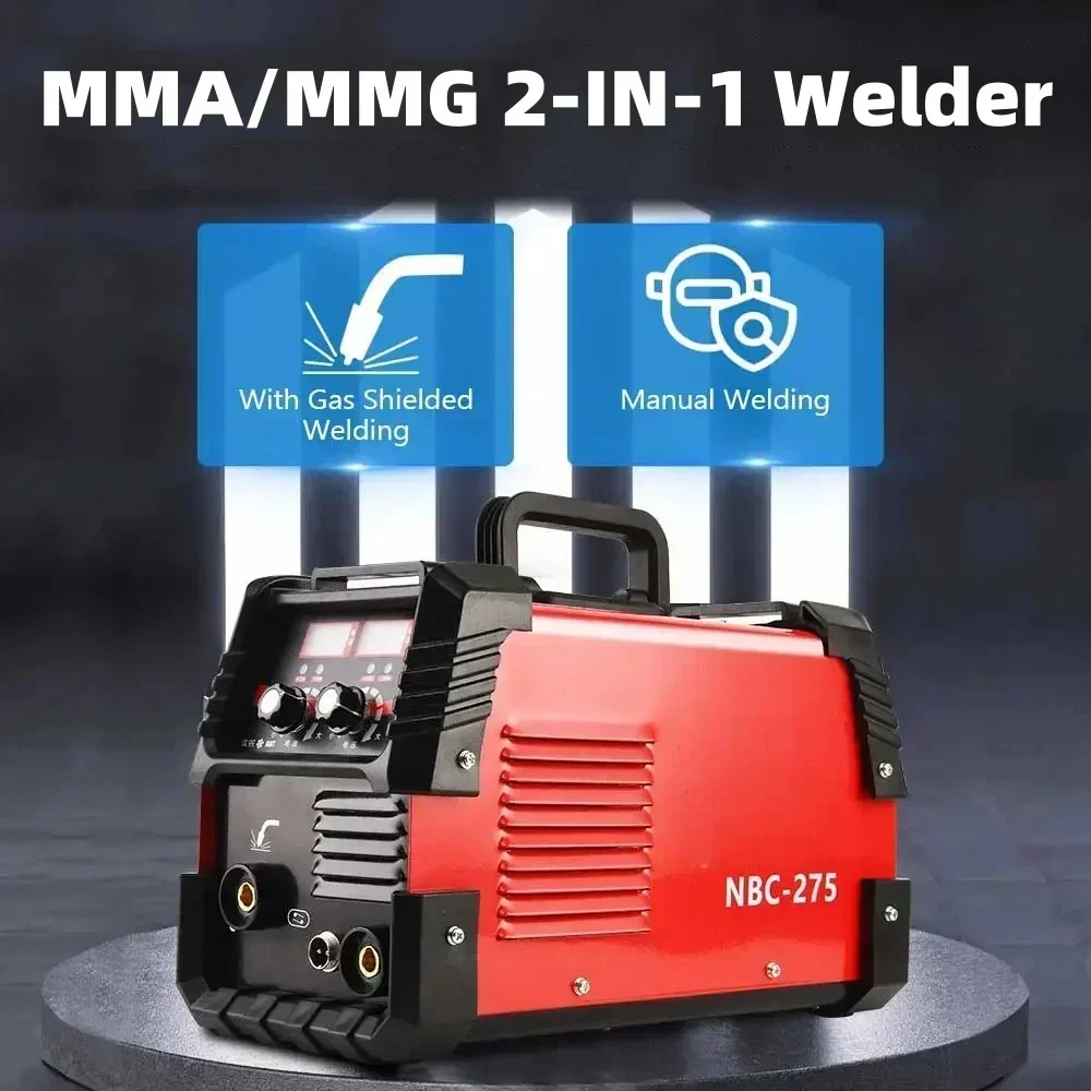 MIG MMA Welding Machine Non-Gas Manual Electric Welders 220V EU Carbon Dioxide Gas Protection Welding Equipment Portable Welders