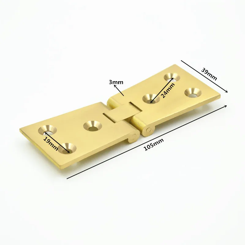 Brand New 6PCS Solid Brass Heavy Butler Tray Flap Hinges 180° Folding Table Hinges Desktop Portable Flip Hinges