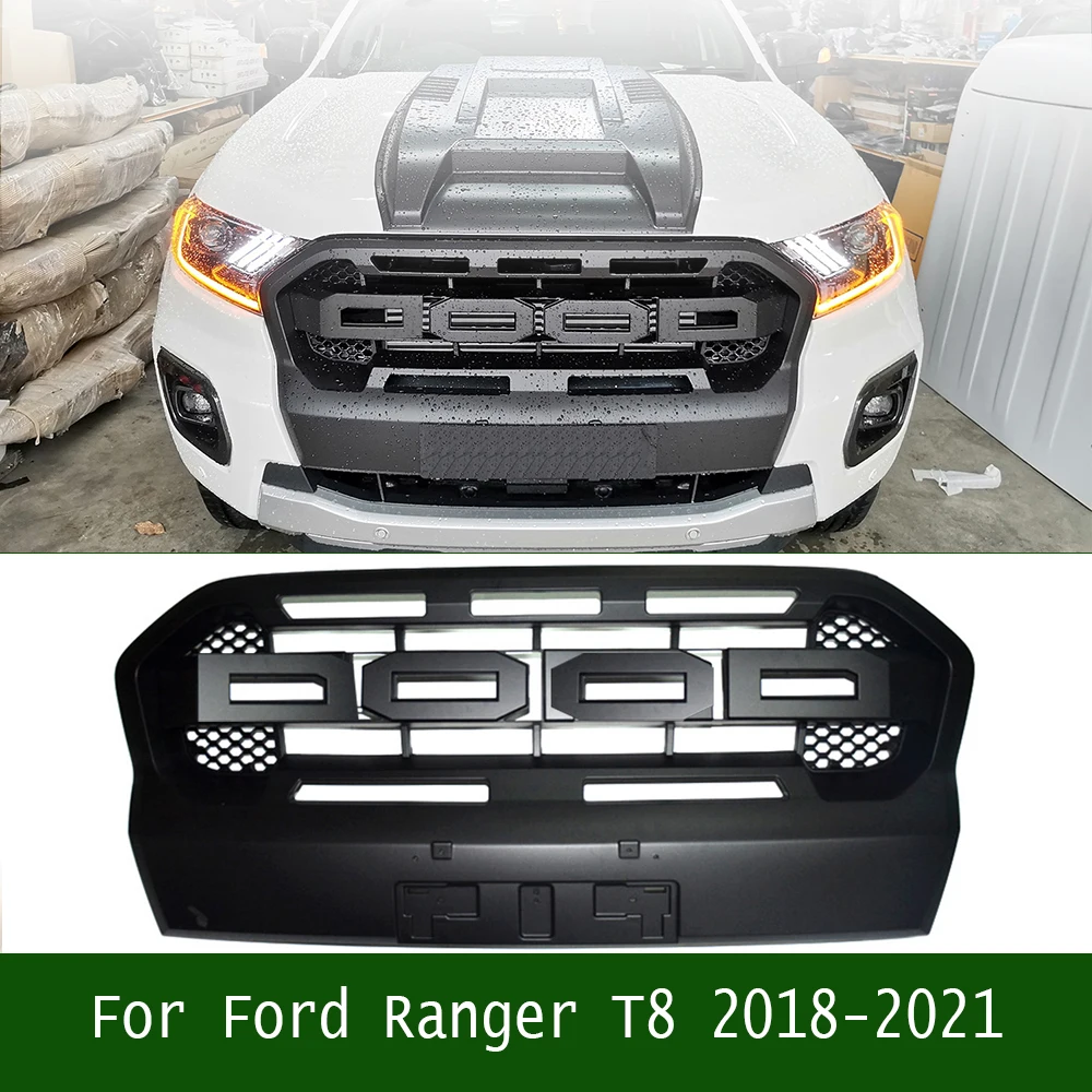 PX MKIII MK3 Wildtrak Pickup Trucks Mesh Grill Guard Front Racing Grills Bumper Grilles Modified For Ford Ranger T8 2018-2021