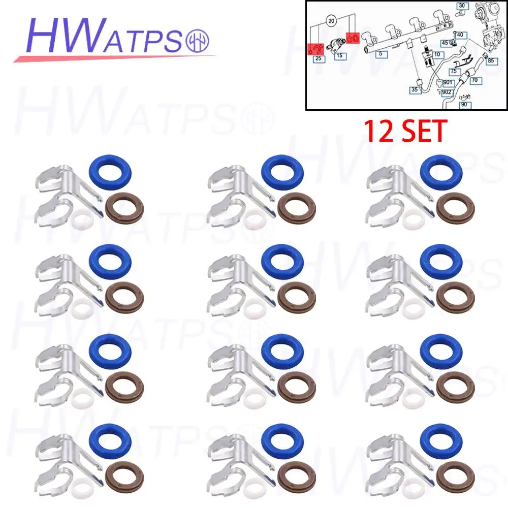 

2/4/6/8/12 SET ‎A2710720043 Fuel Injector Seal 2710720043 For Mercedes Benz C clas S204 200 C204 180 E 200 260 SLK R172 200