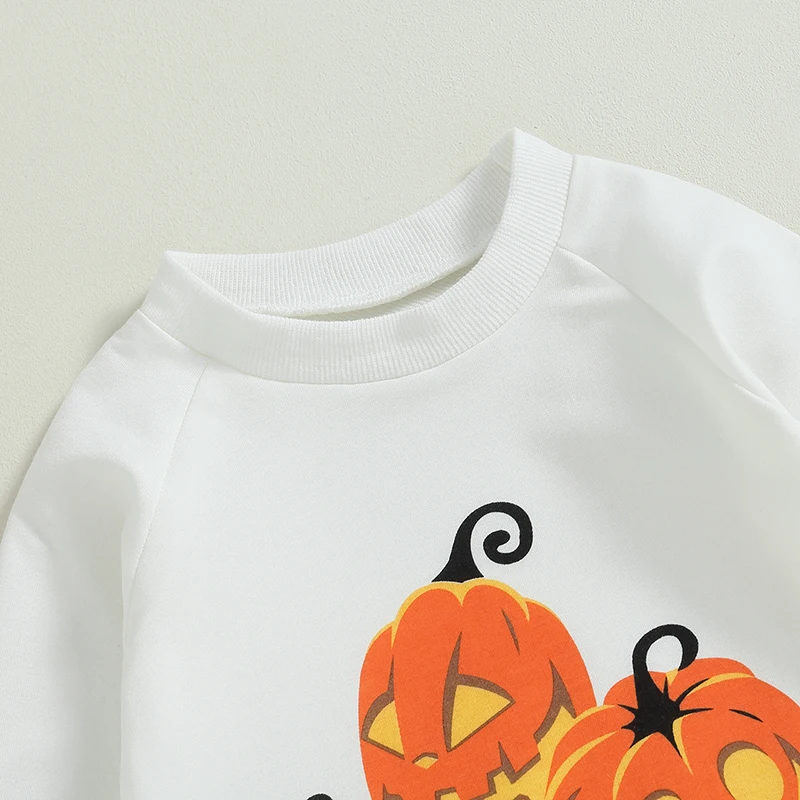 Pagliaccetti di Halloween unisex per neonati con tute per bambini a maniche lunghe con stampa di zucca spettrale e fantasmi per feste e feste autunnali