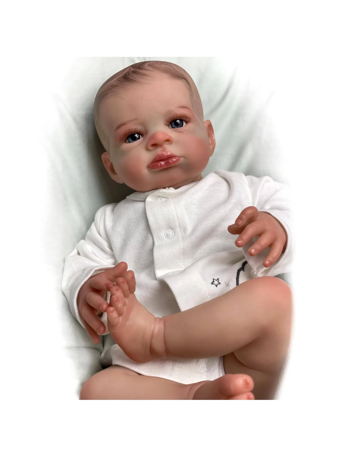 18 Inch Lanny  Bebe Newborn Doll Handmade Lifelike Artists Painted Reborn Baby Doll For Children Birthday Gifts