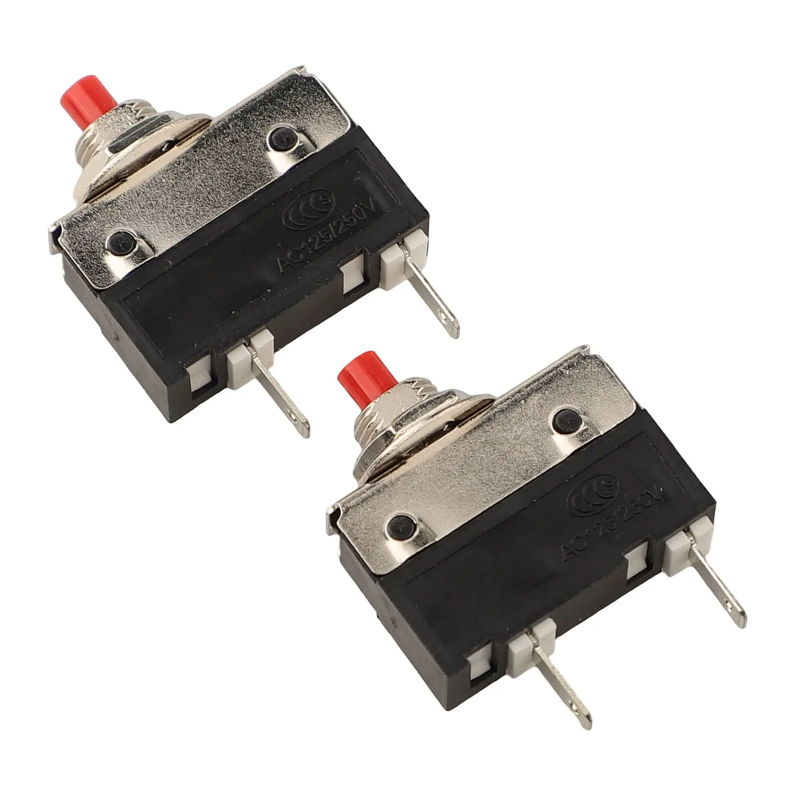 2pcs Push Button Circuit Breaker 2.5/3/4/5A Vacuum Cleaners Household Tools Overload Protection Terminals Manual Reset Switch