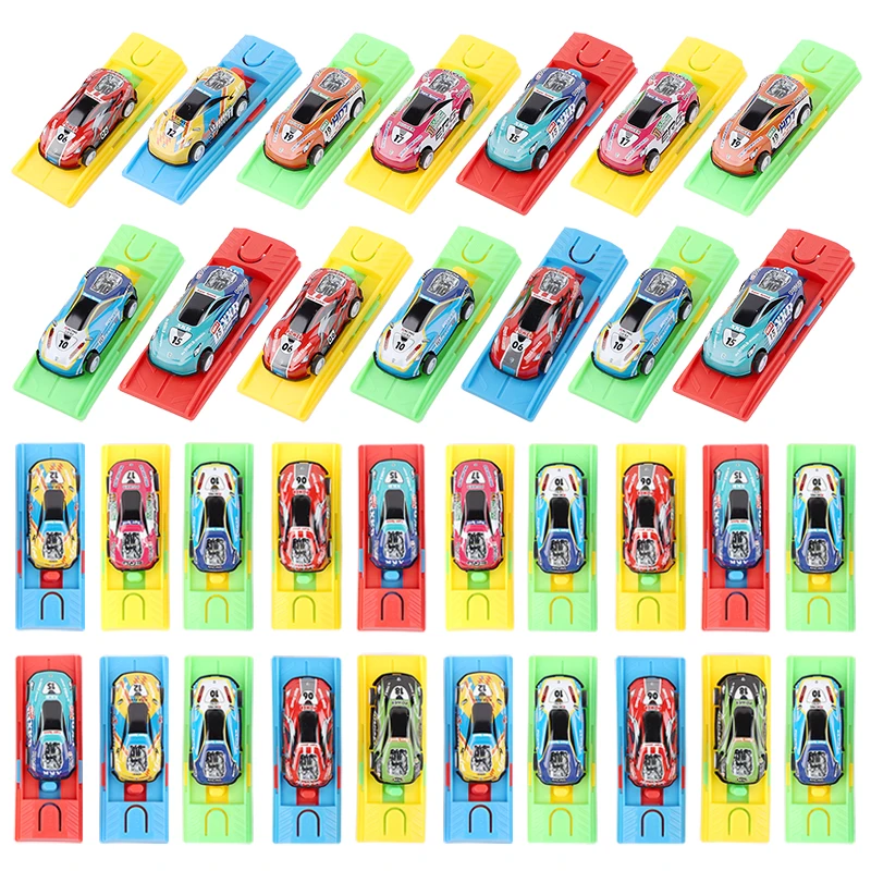 10 piezas de coches de carreras voladores de aleación, juguetes para niños, recuerdos de fiesta de cumpleaños, regalos para invitados de fiestas, rellenos de piñata, caja de regalo para fiestas