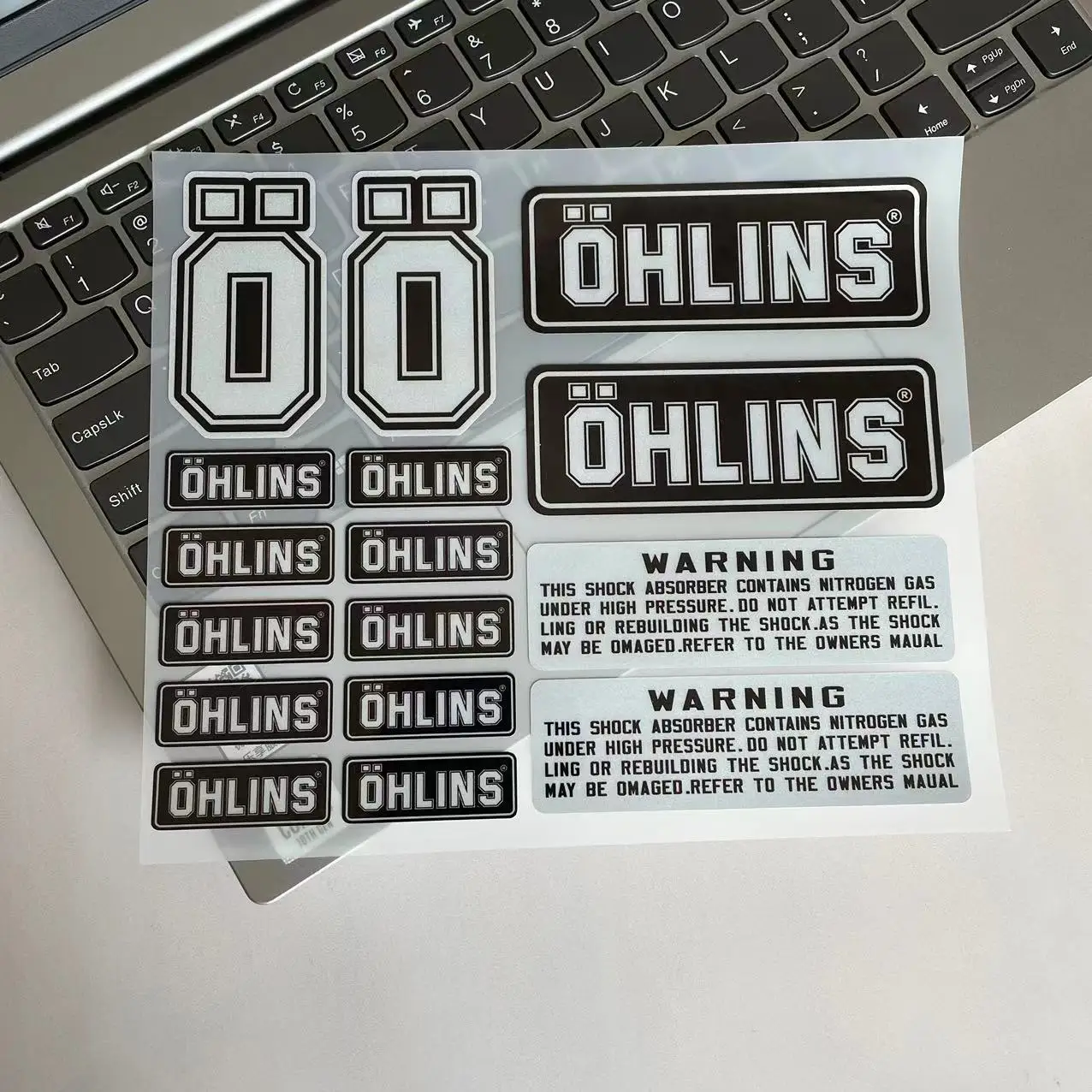 Motorcycle Sticker Reflective For OHLINS Shock Absorber Decoration Waterproof Personalized Film Scooter Notebook Universal