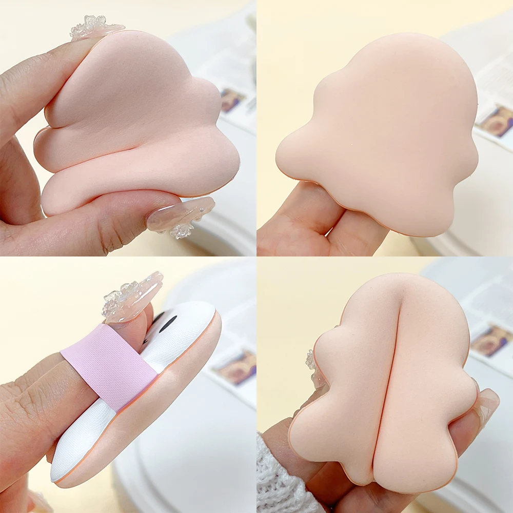 1-3szt Ghost Cotton Powder Puff Dry and Wet Use Mini Finger Makeup Sponge Foundation Powder Concealer Eye Cute Cosmetics Puffs