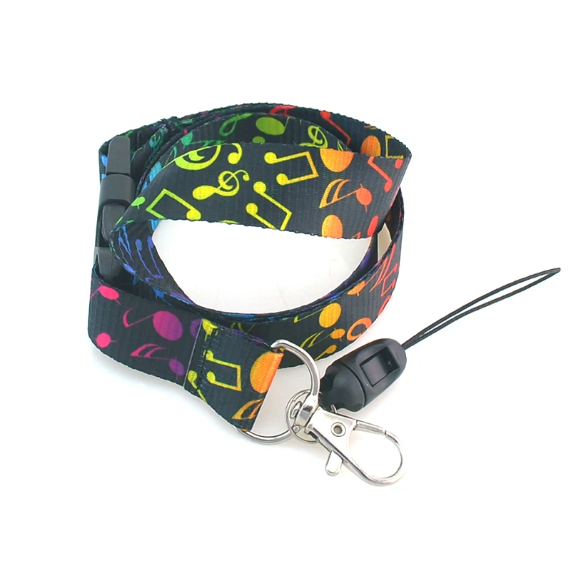 

Радужная музыкальная партитура, нота, шейный ремешок, брелок для ключей, держатель для бейджа, брелок для ключей, ремешок, веревка, мобильный телефон, 6 шт./лот, анти-потерянный