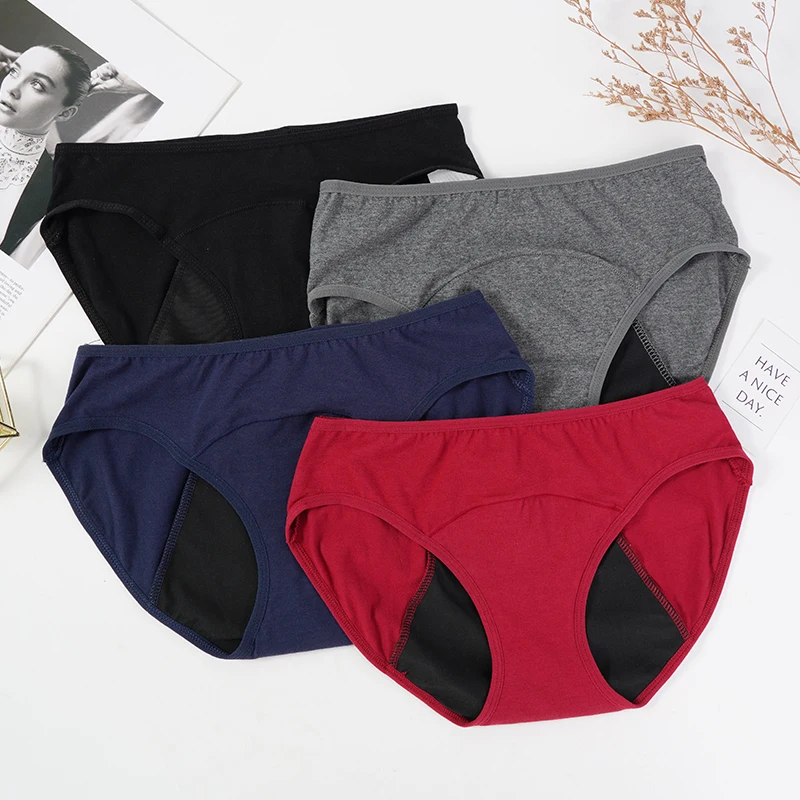 

Postpartum Plus Size Menstrual Panties Pure Cotton Physiological Underwear High Waist Leak-proof Maternity Clothes After Birth