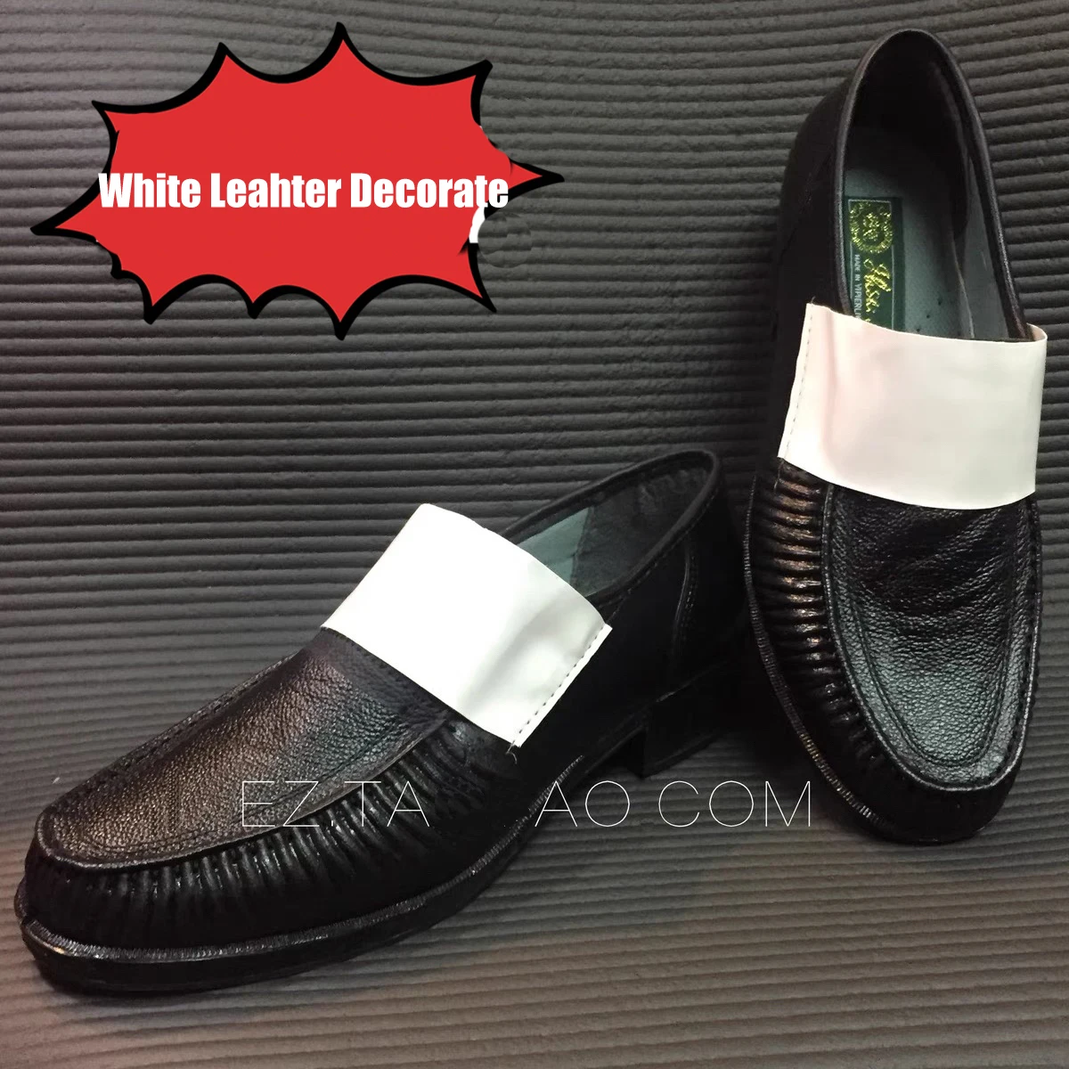 Role-play Tap Dance Michael Jackson Leather Shoes for Moonwalk Modern