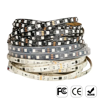 WS2811 Led Şerit Işık DC12V Bireysel Adreslenebilir 5050 RGBIC 30 60 Piksel/M IP30 IP65 IP67 Ev Dekorasyonu İçin Su Geçirmez