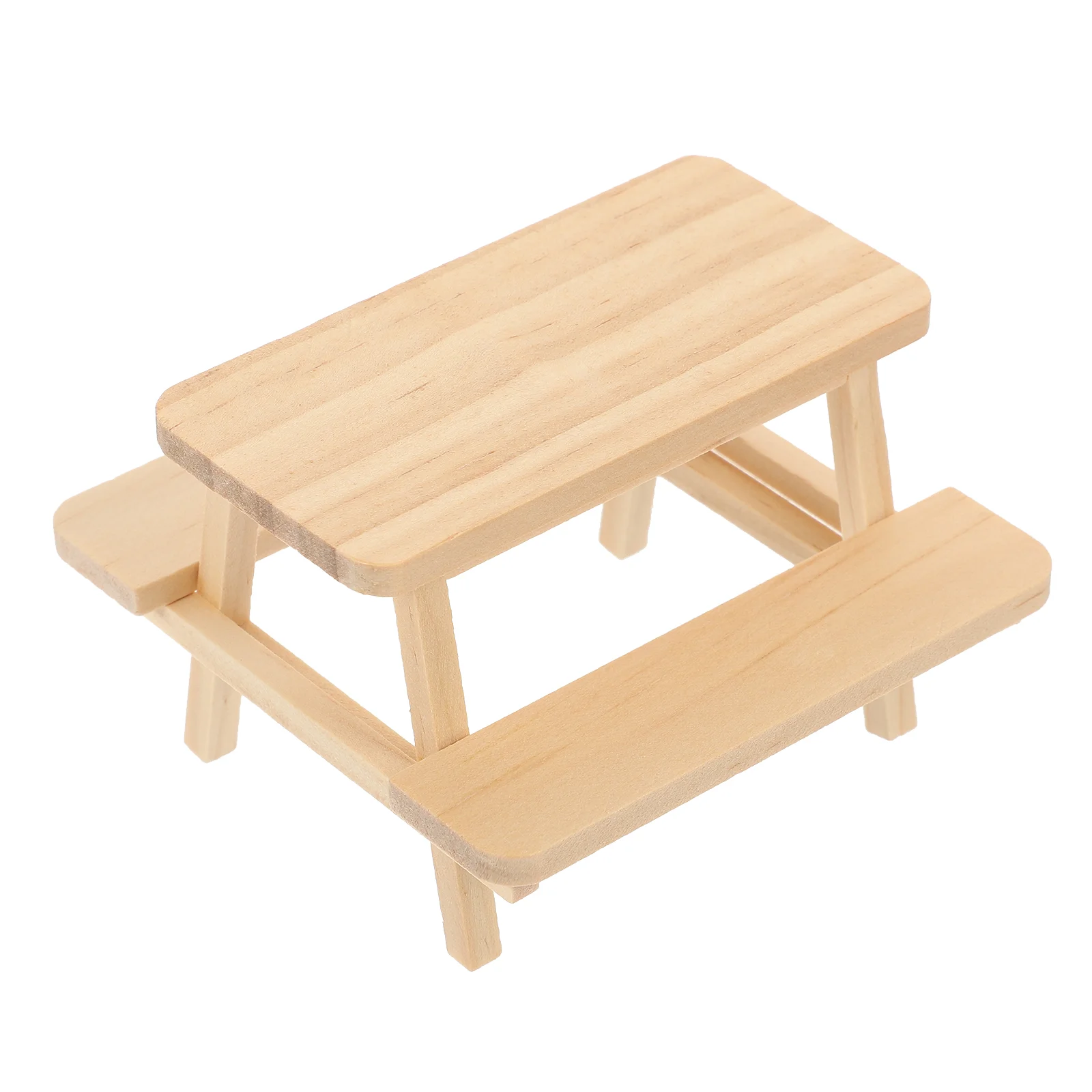 

Dollhouse Table Girl Adornment Mini Picnic Prop Photo Miniature Wood Furniture Model Toy Toddler