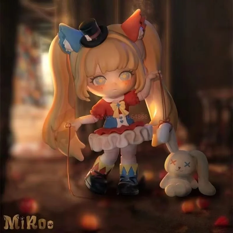 Genuíno em estoque miroo circo carnaval série caixa cega pequena raposa ornamento na moda decoração de mesa presente de alta qualidade