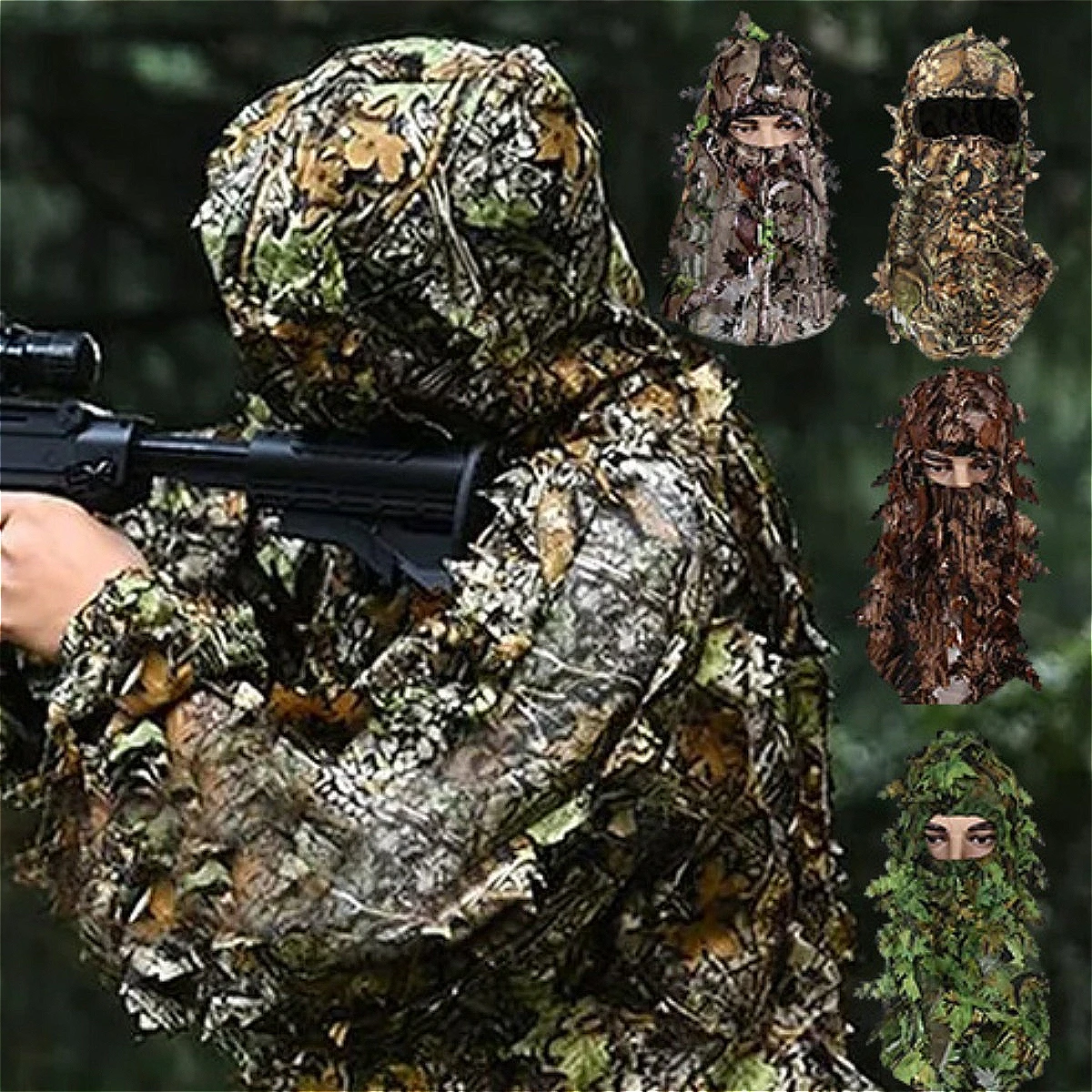 Hunting Accessories Camouflage Leafy Hat 3D Full Face Mask Headwear Turkey Camo Hunter Accessories