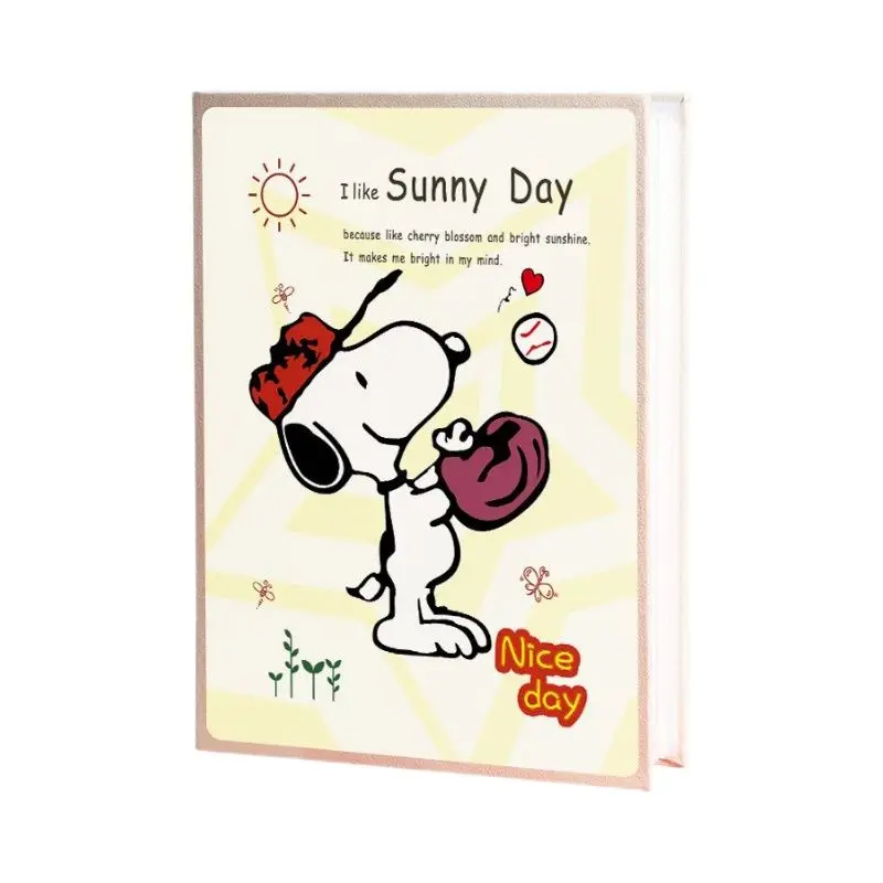 Álbum de fotos de dibujos animados de Snoopy, colección de tarjetas de visita de gran capacidad, estilo ins, álbum de almacenamiento de fotos de idol de chica