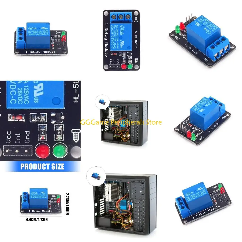 

U55B Relays Module LED PowerIndicators KF301 Terminal 3.3V Industrial Control Board