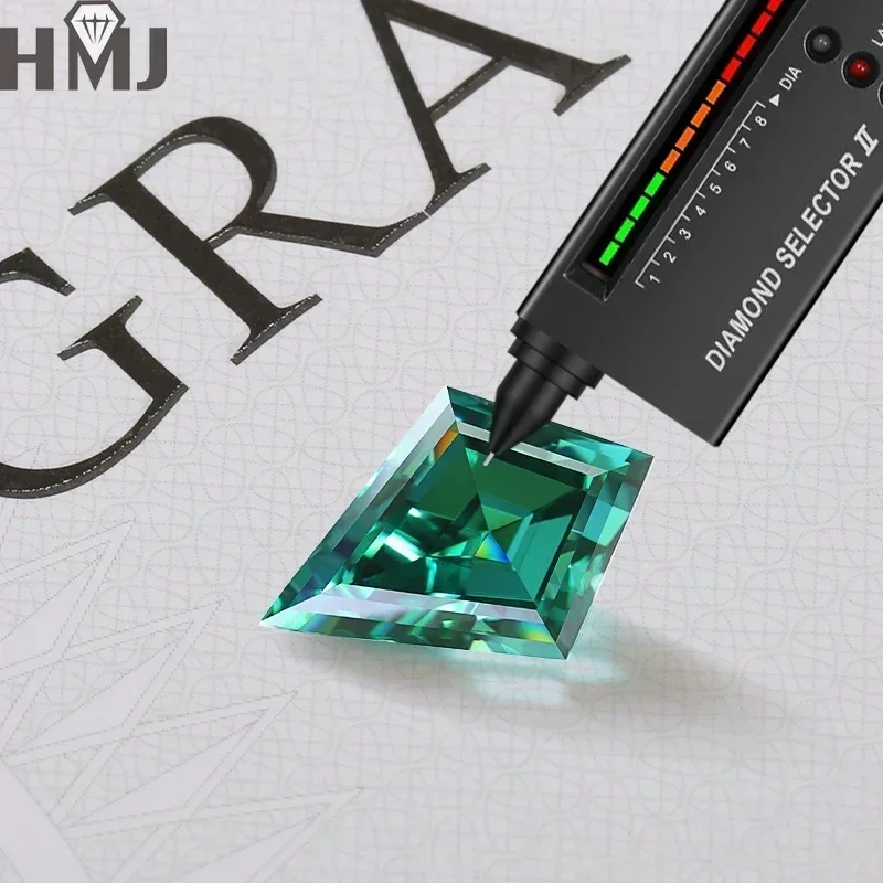 HMJ Factory Sale Loose Moissanites Stones Kite Cut Gray /Green /Black /Sky Blue / D Color Lab Grown Moissanite Diamonds