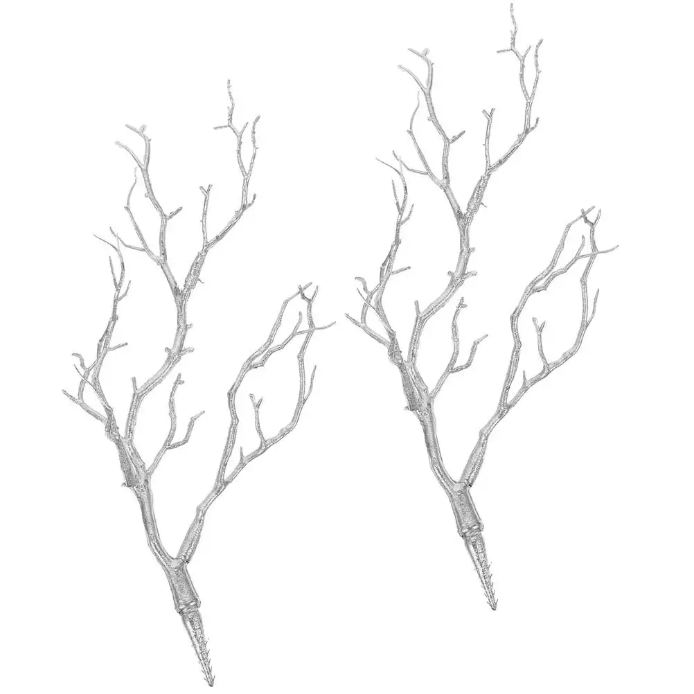 

2 Pcs Golden Simulated Twig Decorative Plants for Home Decoration DIY Crafts Making Artificial Plastic Branches
