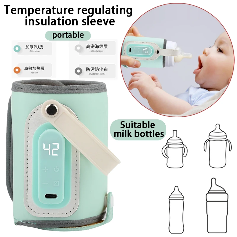 

Новая изоляционная крышка для замачивания детского молока, портативный USB-интерфейс для наружного использования, бутылочка с подогревом, бутылочка с постоянной температурой.
