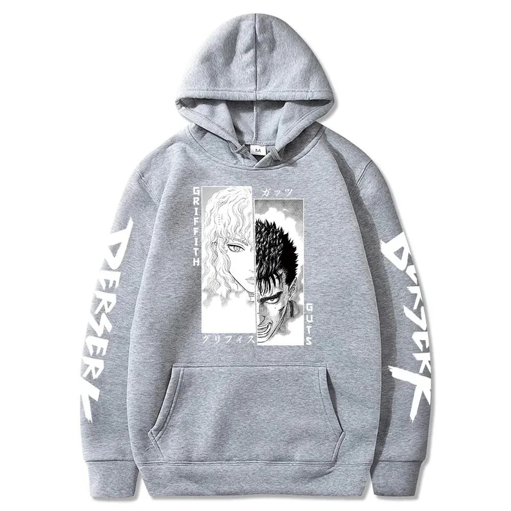 Anime berserk Hoodie for Men, Long Pullover, Harajuku, Fashion, Men's Clothing, Women, 2024