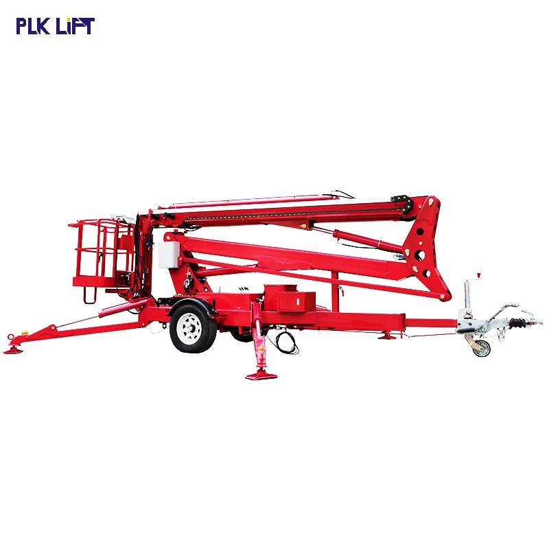 Aerial Access Equipment Articulated Cherrypicker Width Adjustable Boom Trailer with CE