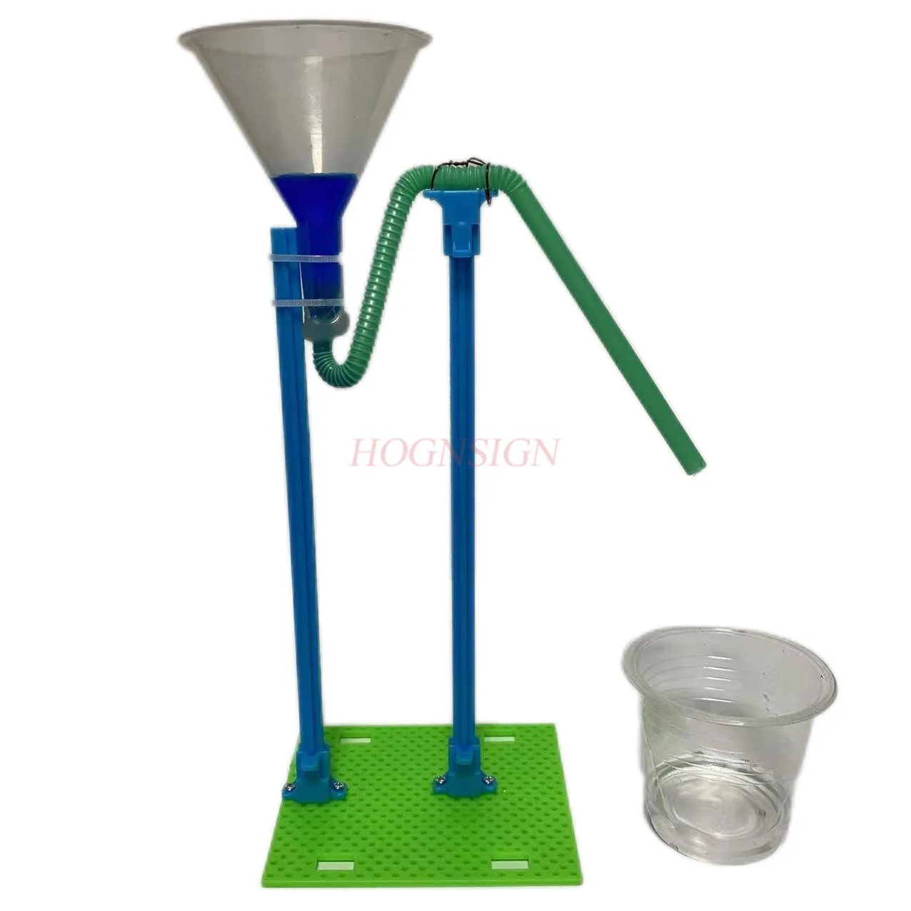 Siphon phenomenon small production children DIY handmade scientific experimental technology toilet principle