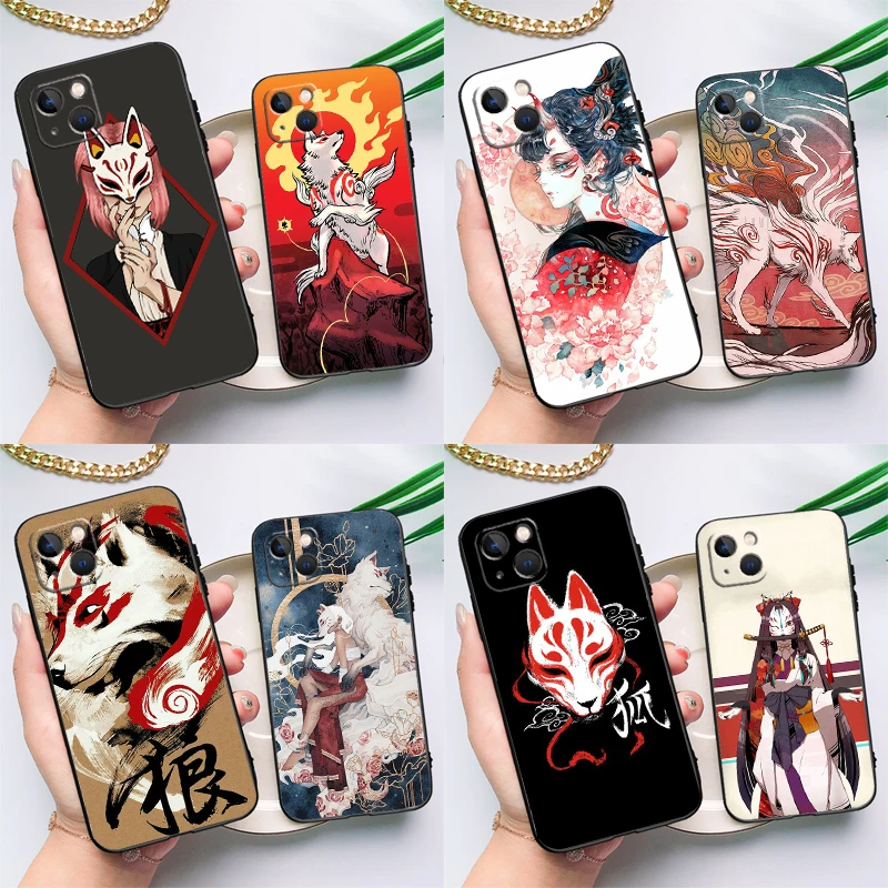 Japanese Style Anime Fox Case For Samsung Galaxy M14 M34 M54 M52 M32 M12 M21 M15 M55 M56 M36 M16 M06 M13 M33 M53 M31
