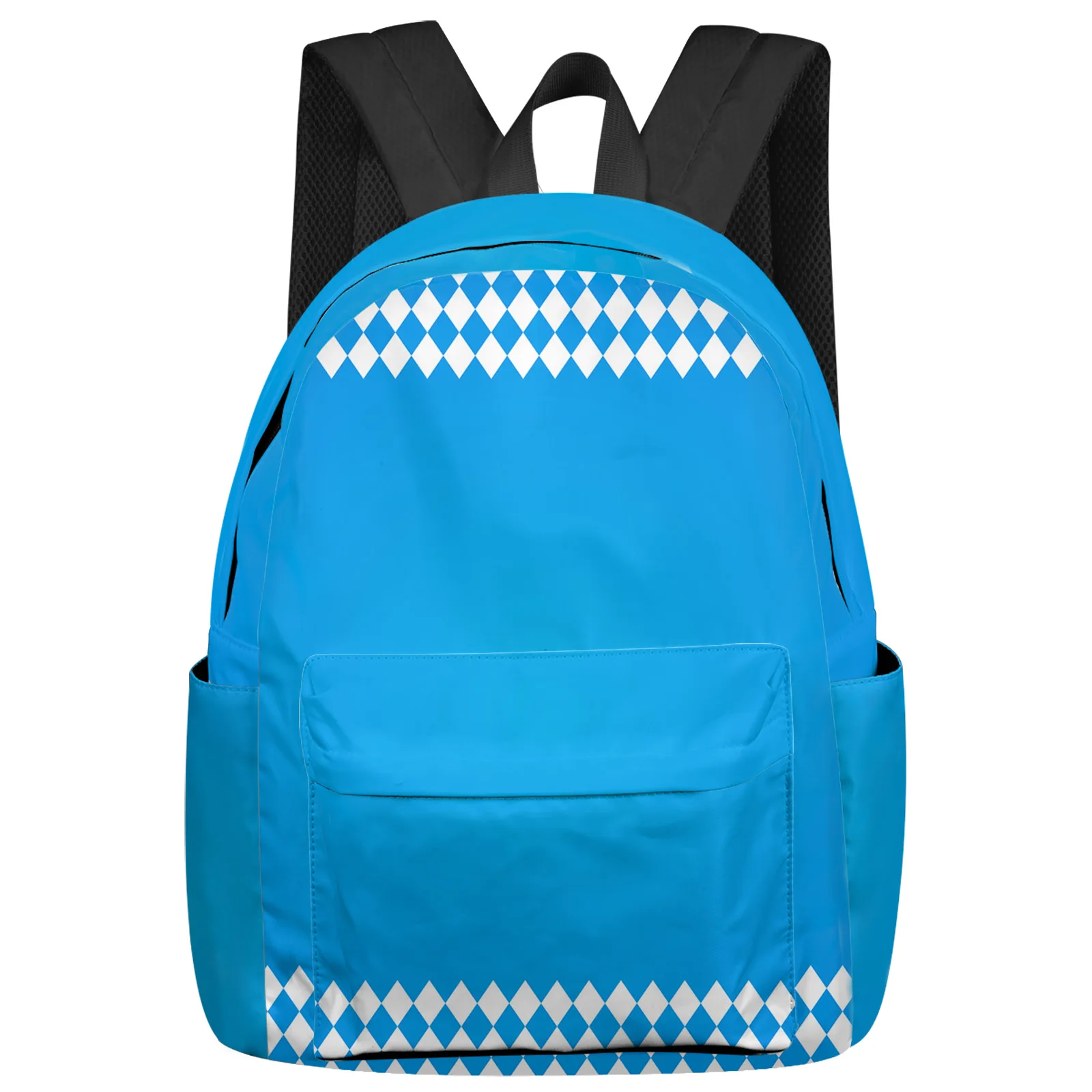 

Oktoberfest Checked Blue Feminina Backpacks Teenagers Student School Bags Laptop Custom Backpack Men Women Female Travel Mochila