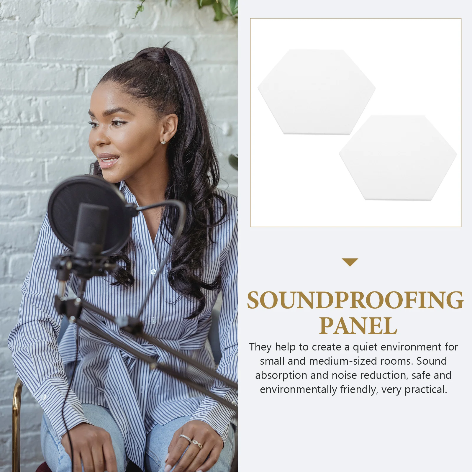 

Sound Absorbing Panels Acoustical Wall Soundproofing Boards Noise Reduction Hexagon Insulation for KTV Eco Friendly Acoustic