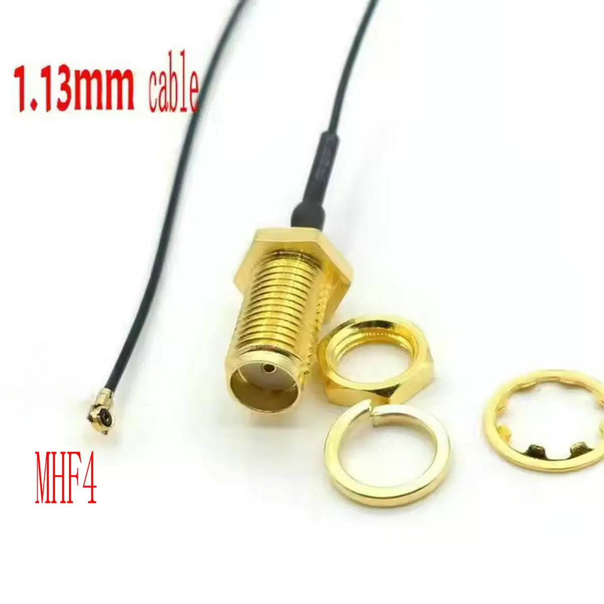 100pcs new SMA Female adapter to MHF4 Plug RF Pigtail Cable for Mini PCI 1.13mm Card Intel WIFI Board