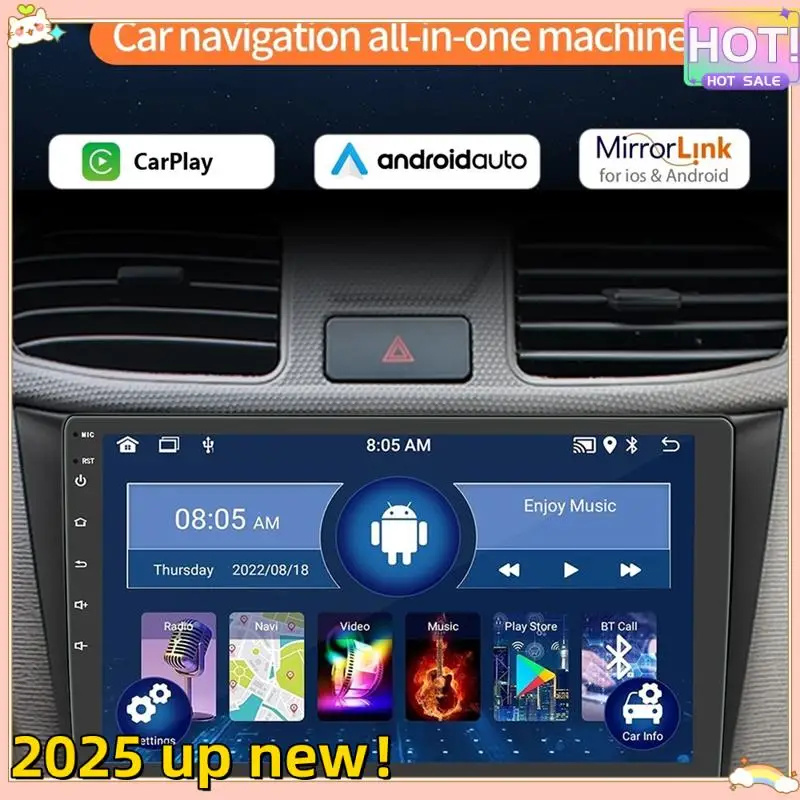 

Superior Quality-2 Din Android Car Stereo Wireless Carplay Android Auto, 9 Inch Touchscreen ABS Wifi GPS Bluetooth FM RDS 2G+32G