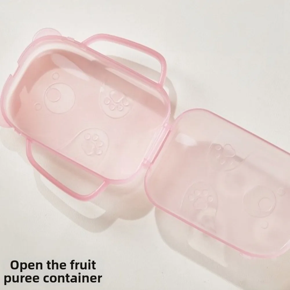 Bear Shaped Squeeze Pouch Holder Spill Proof Anti-Squeeze Snack Squeezer With Handles Anti-Squeeze Container Toddler Feeding