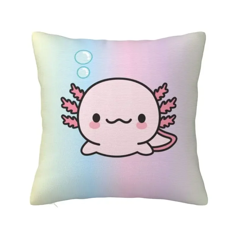 Cute Axolotl Cushion Cover Kawaii Animal Relaxolotl Soft Cute Pillow Cases Living Room Decoration