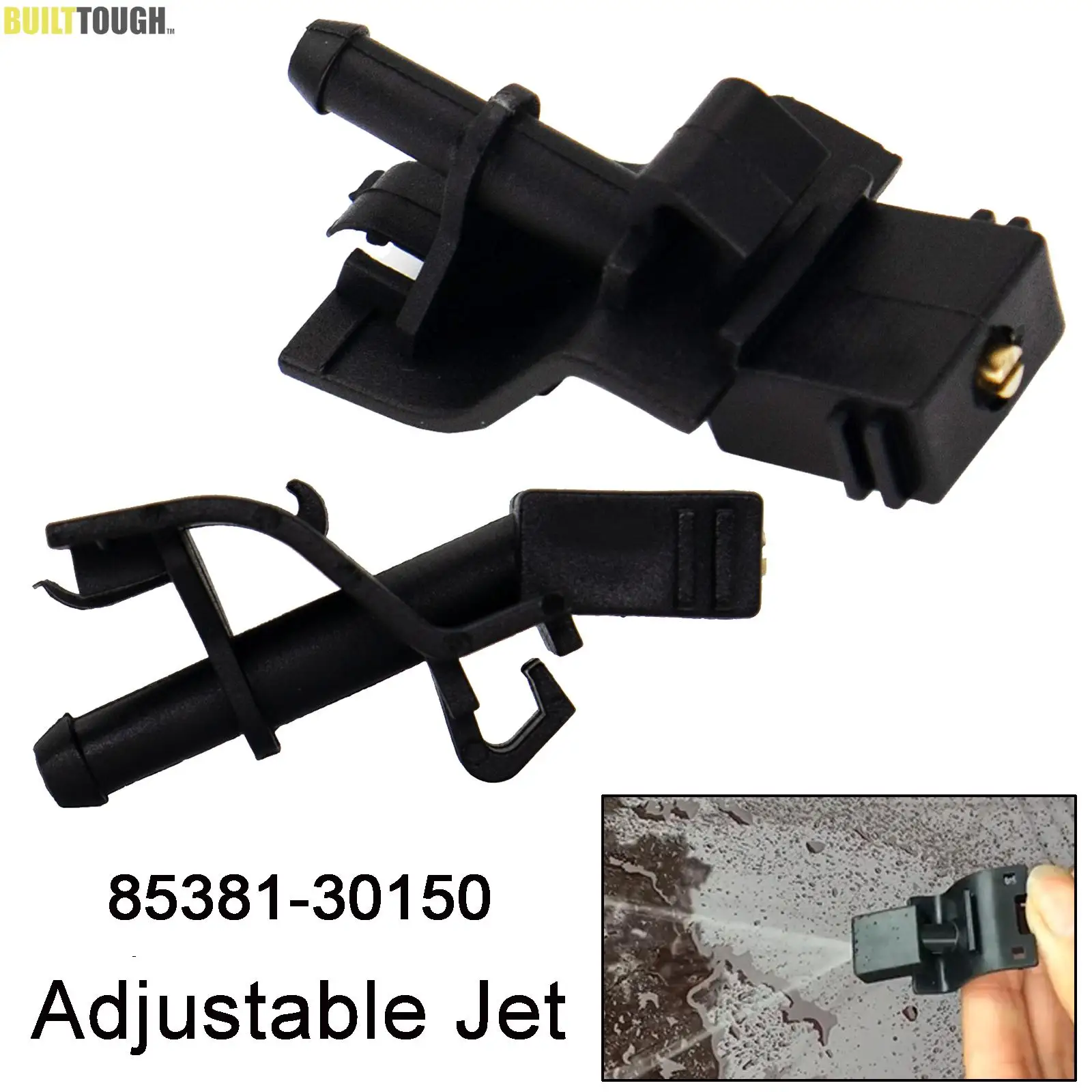 2Pcs Front Windshield Wiper Water Washer Jet Nozzle For Toyota Venza Matrix 4Ru…