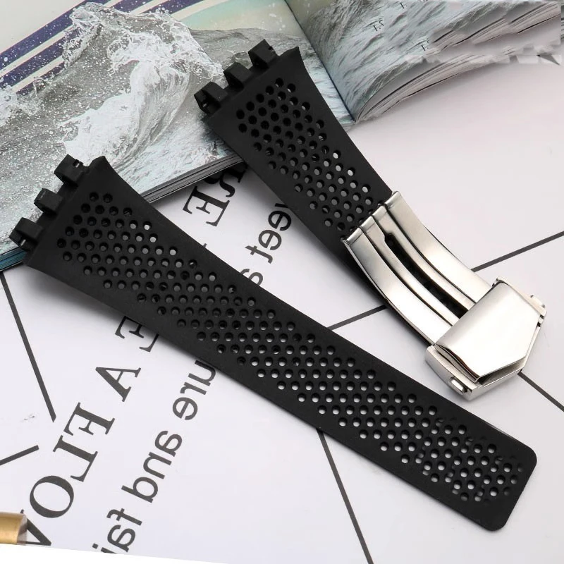 22mm Silicone Bracelet Suitable For TAG HEUER Carrera Series watch Strap Men's Concave Convex Interface Watchband