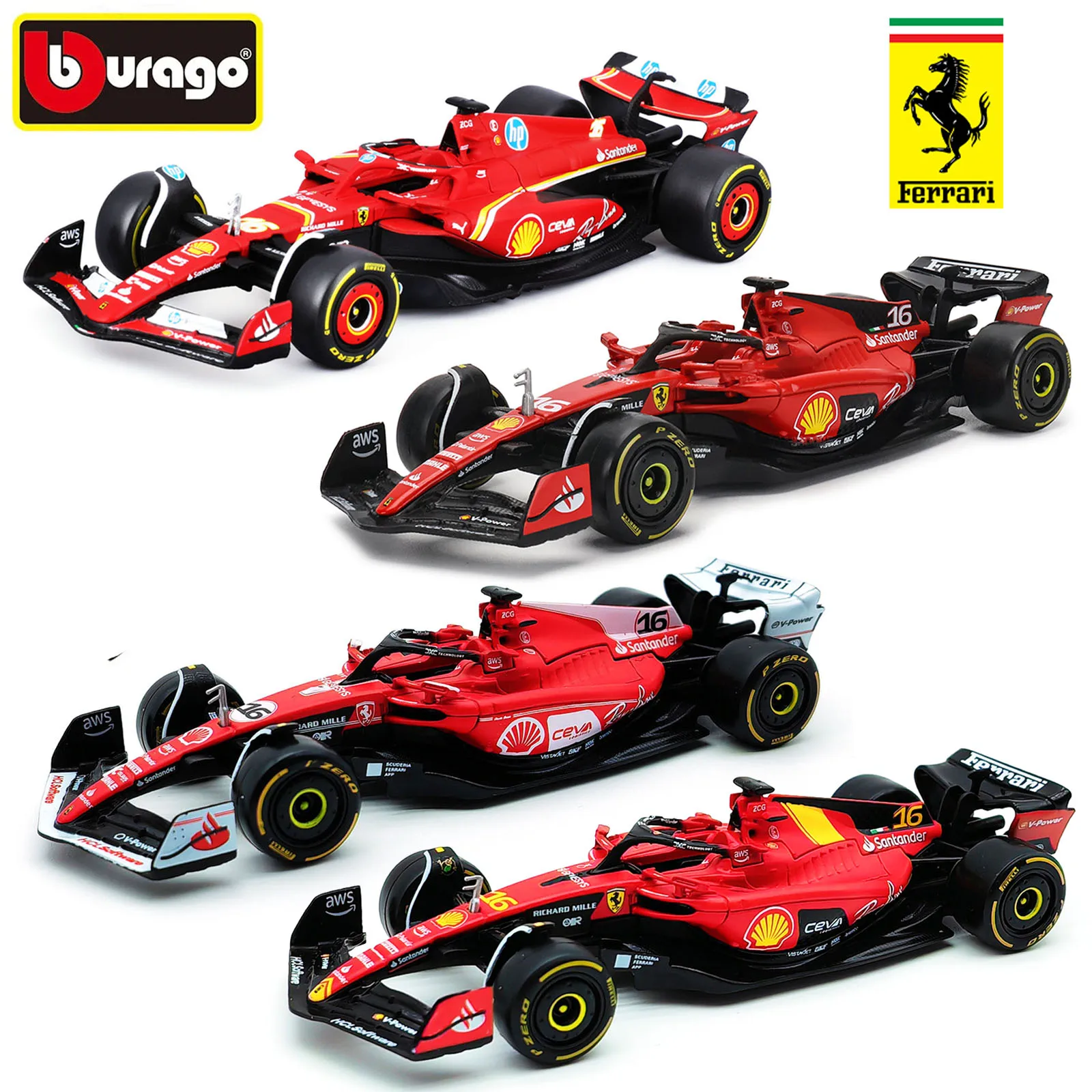 Bburago 1:43 Mercedes-AMG W14 W15 #44 #63 Racing Formula Car Static Simulation Diecast Alloy Model Car