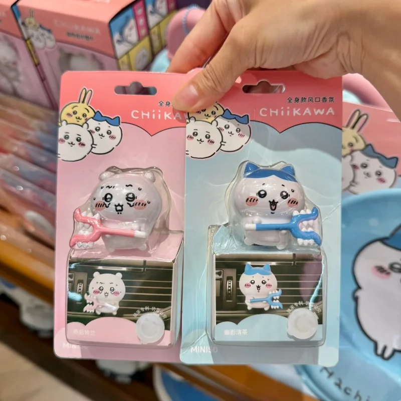 New Genuine Chiikawa Car Air Outlet Fragrance Hachiware Car Aromatherapy Doll Decoration Cartoon Peripheral Cartoon Cute Gift
