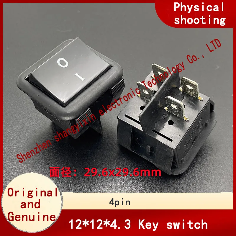 Original R30 ship type switch 4 pin 2 speed warping plate High current 10A/250V 15A125V power button square 30*30mm