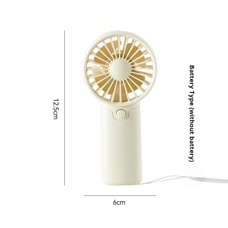 Handheld mini fan, dry battery powered, strong wind power, student outdoor portable small electric fan