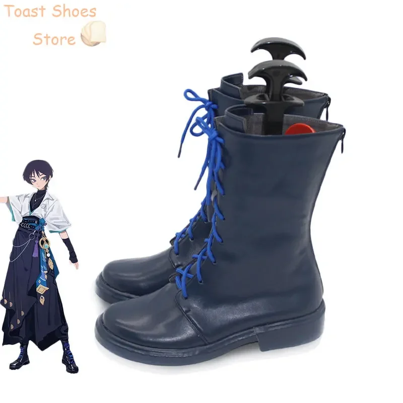 Wanderer Cosplay Shoes GenshinImpact Balladeer Cosplay Props PU Leather Shoes Halloween Carnival Boots Costume Prop