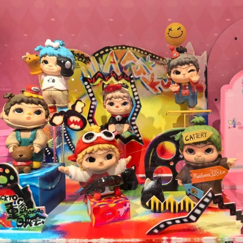 

Back To Childhood Wakuku Series Blind Box Cute Doll Anime Figures Mystery Box Desktop Ornaments Collect Model Kid Toy Gift