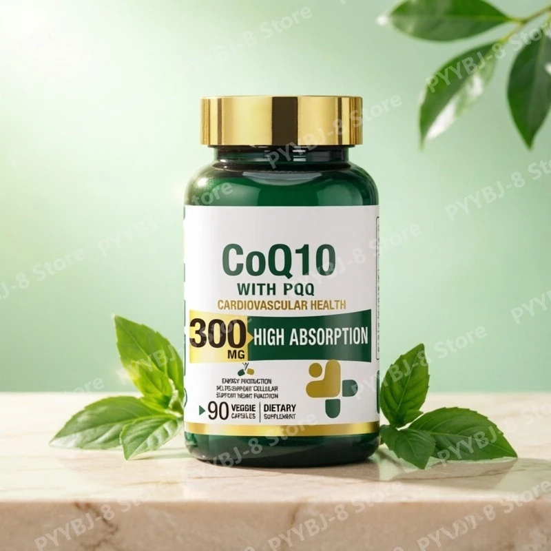 Coenzyme Q10 Capsule with 300mg Q10 and 10mg PQQ Support Heart Health & Promote Cellular Energy Metabolism 90 Count Supplement