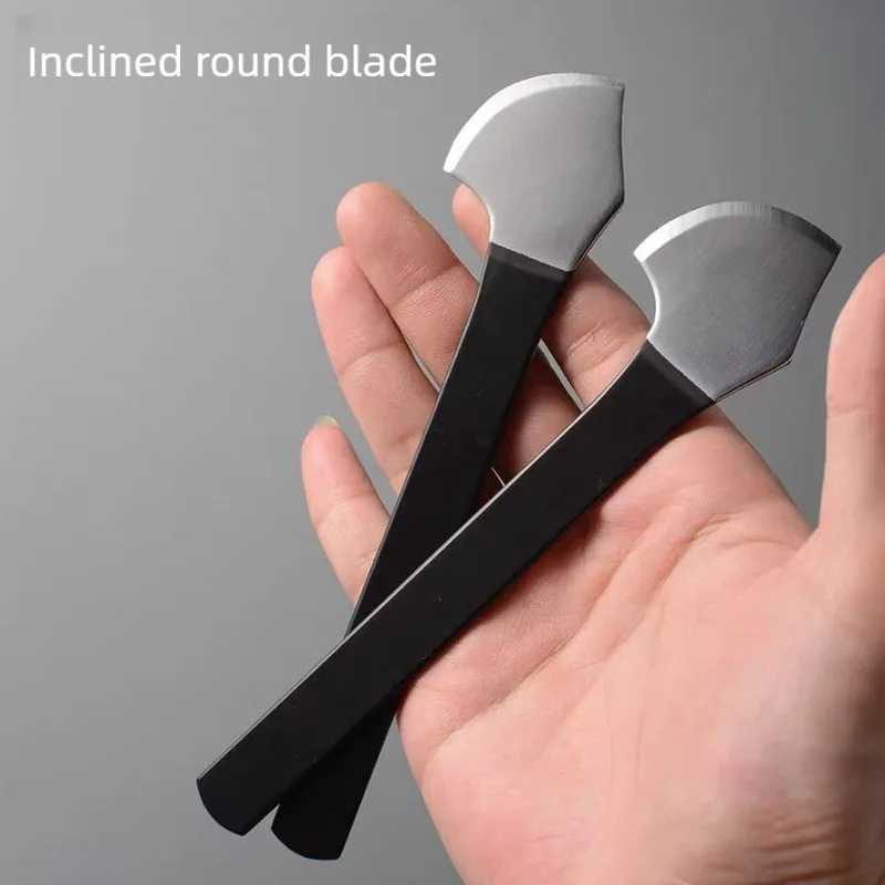 Cuchillo para cortar cuero, mango de madera de 150mm, herramienta de artesanía de cuero de acero inoxidable para corte DIY, adelgazamiento, biselado, aficionado principiante