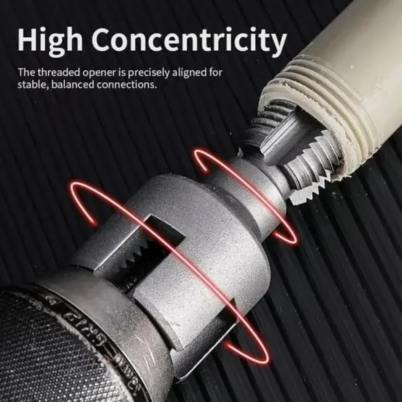 Инструмент для резки трубной резьбы Встроенный инструмент для нарезания внутренней и внешней трубы Электрическая дрель Совместимый комплект нитевдевателя для труб из ПВХ