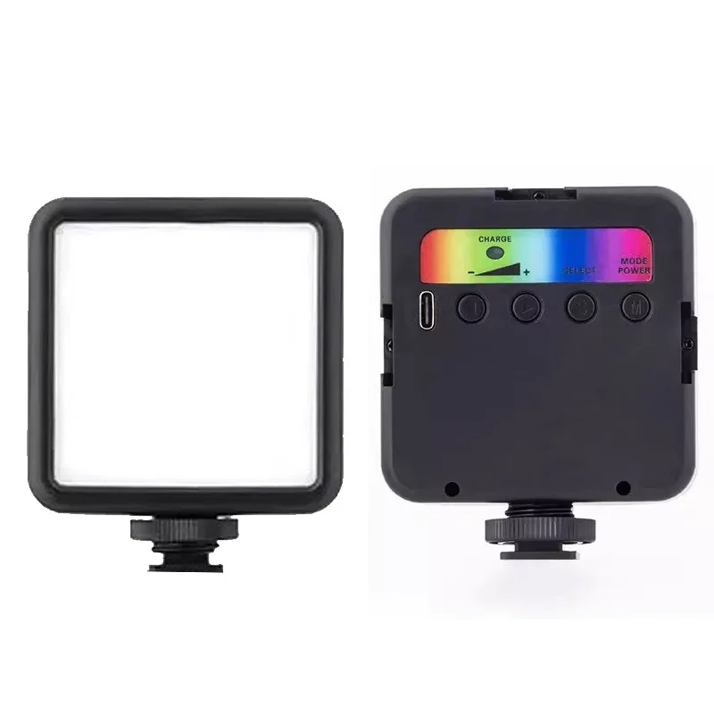 ไฟสตรีมมิ่งมือถือแบบพกพา RGB ขนาดเล็ก 3 โหมดสี ขนาดพกพา คลิปหนีบโทรศัพท์อเนกประสงค์ ปรับความสว่างได้