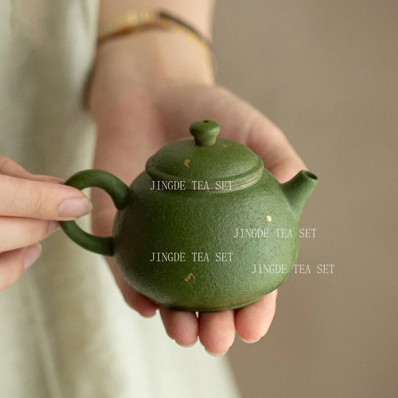 

100 мл апельсиновый чайник Xiaoqing, домашний керамический чайник ручной работы, китайский чайник небольшой емкости, благородный консоторский горшок, чайный сервиз кунг-фу