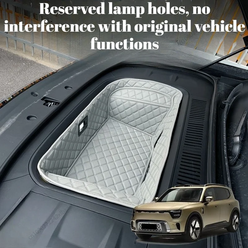 Full-wrapped Leather Storage Box for Front Trunk of SMART #5, Waterproof Storage Compartment, Sound Insulation & Protection