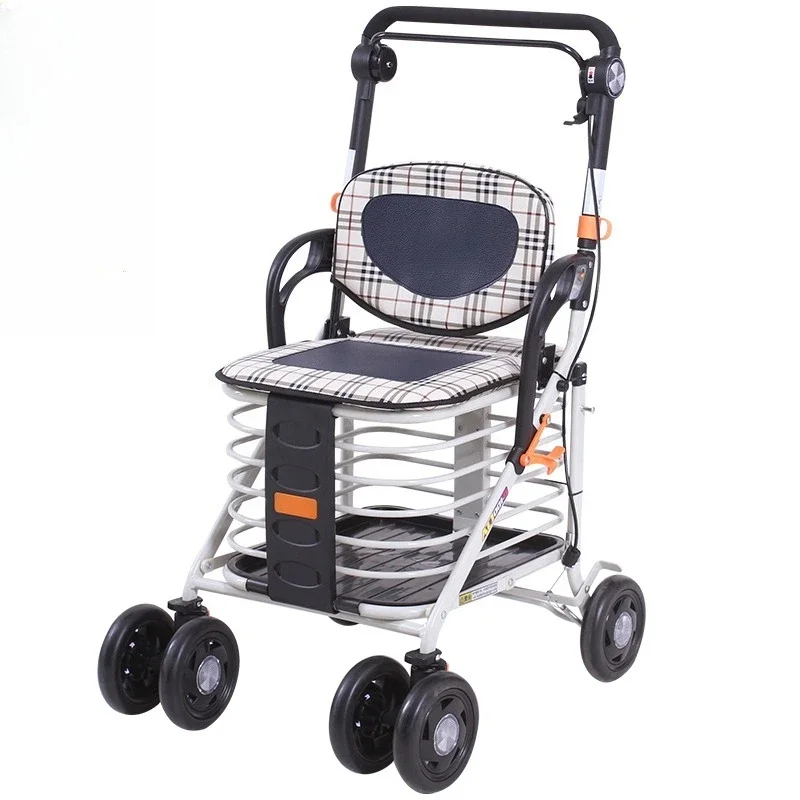 

Elderly people can take a trolley to buy food, and the elderly can travel with four-wheel-assisted driving aluminum alloy seats